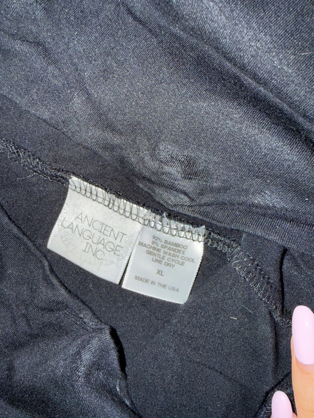 Black Wide-Leg Palazzo Pants with Fold-Over Waistband - Picture 2 of 2